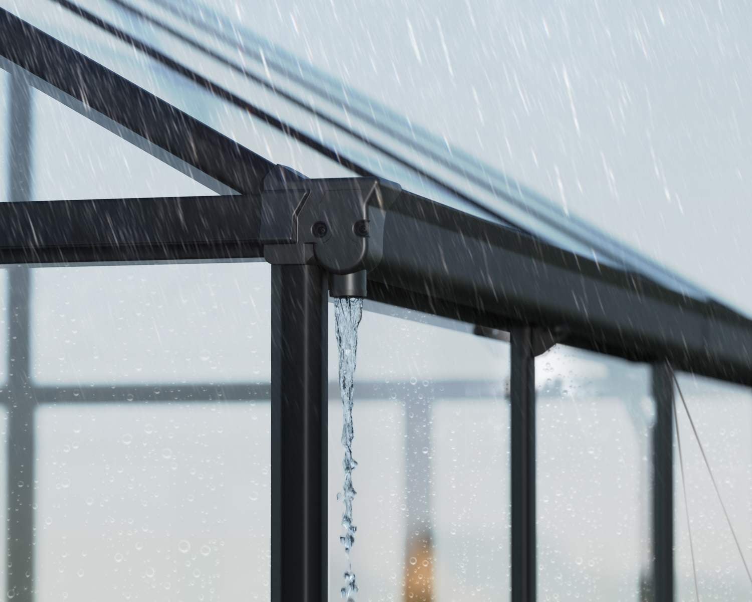 Aria Greenhouse gutter detail