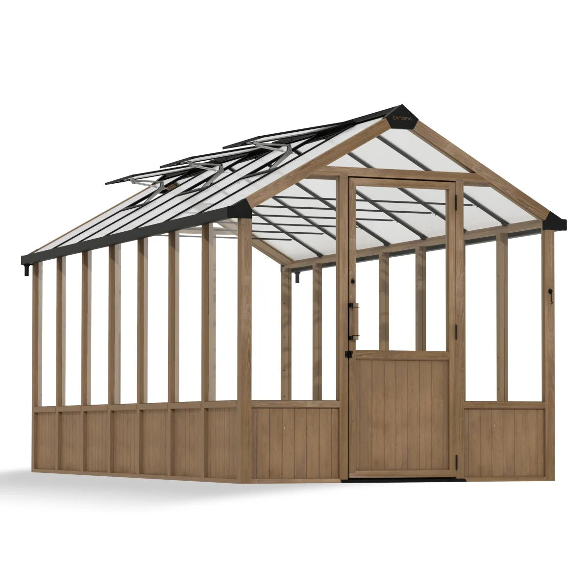 Natura Cedar Wood Greenhouse - Clear Polycarbonate pnels