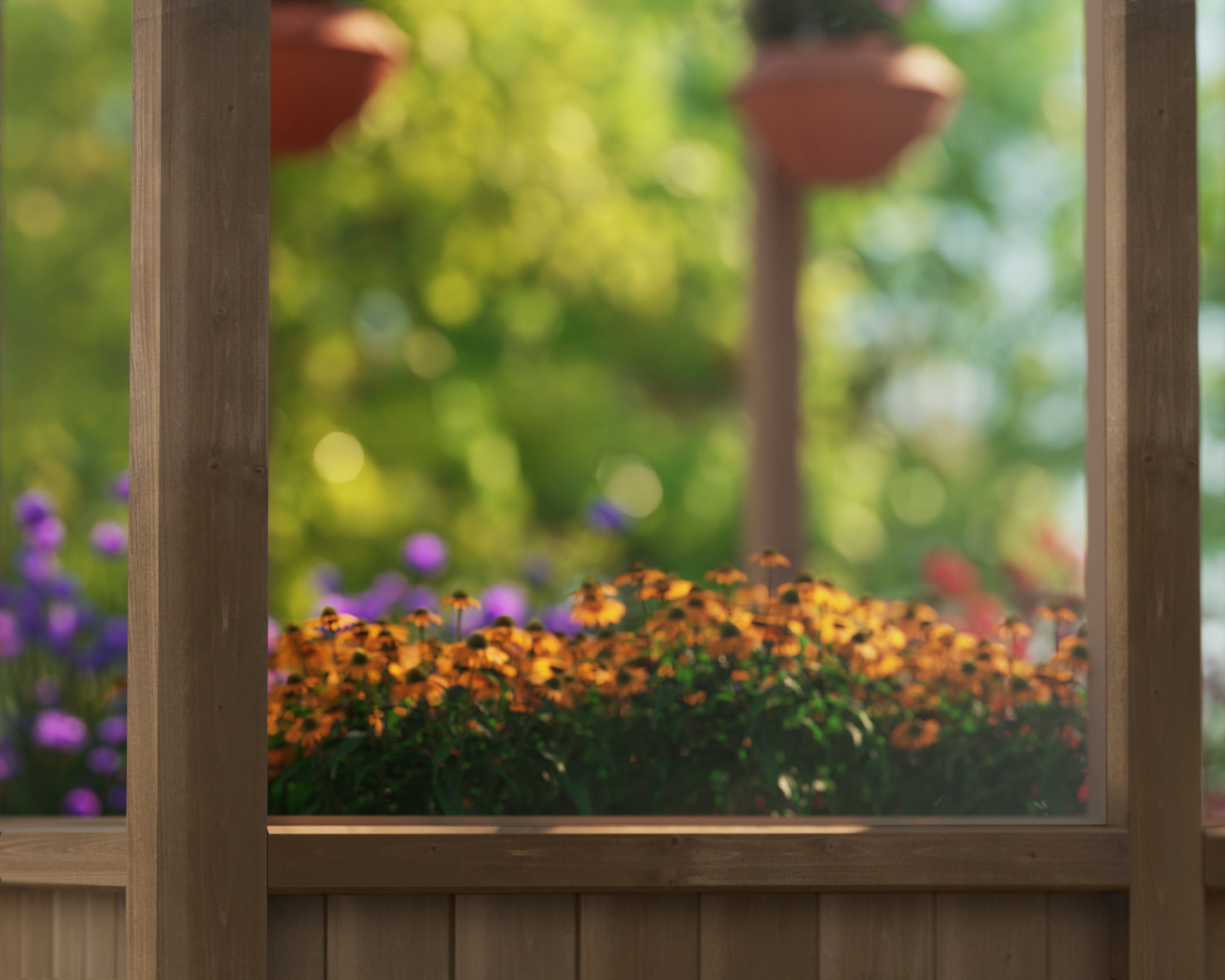 Natura Cedar Wood Greenhouse - Clear Polycarbonate pnels