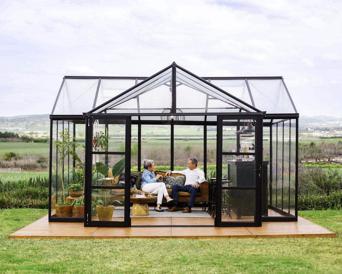 Triomphe Greenhouse by Canopia - outdoor setting