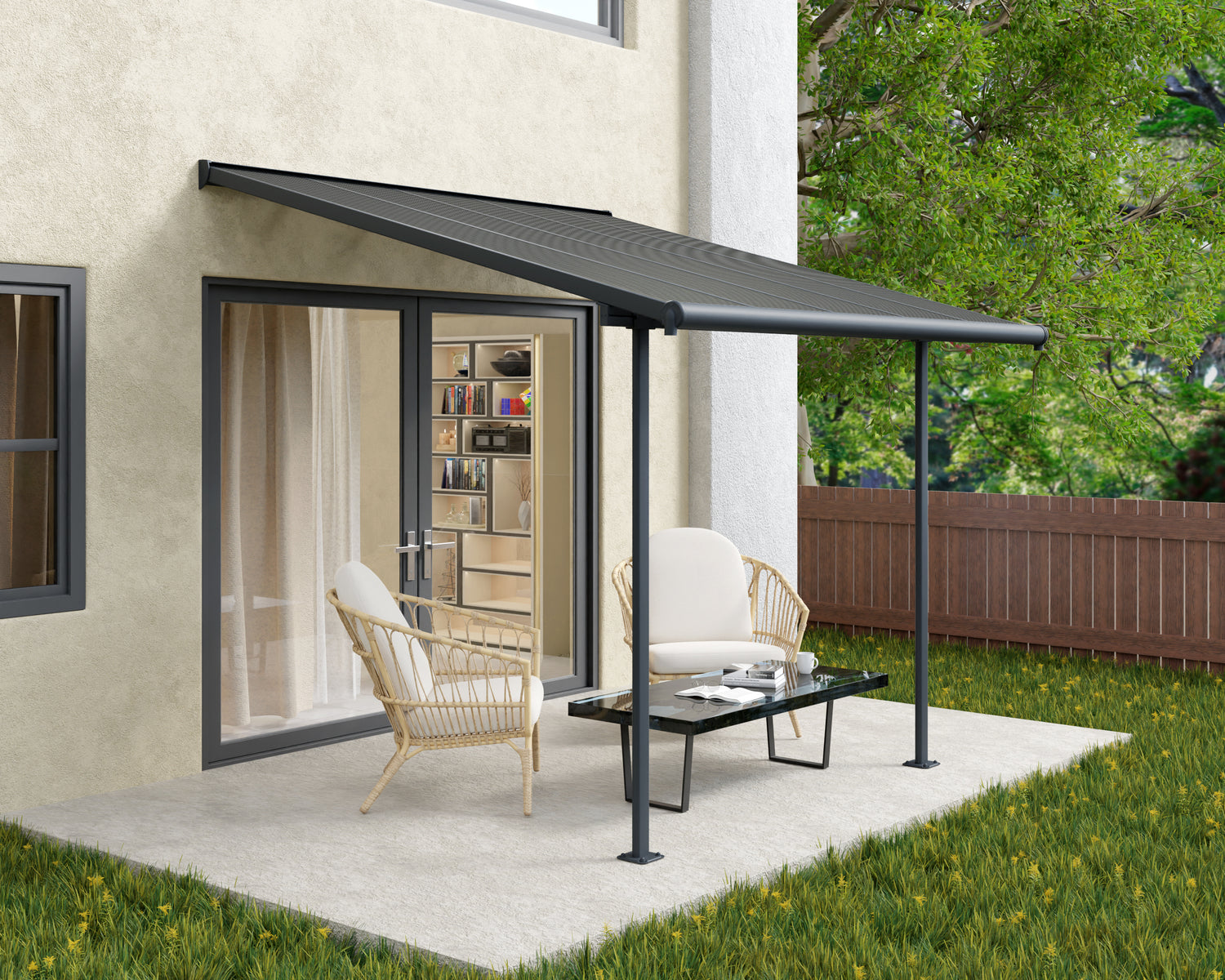 Sierra Patio Cover grey/grey tinted glazing variant