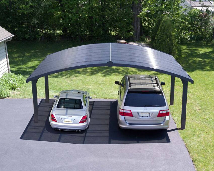 Arizona Double Carport Wave Arch installed