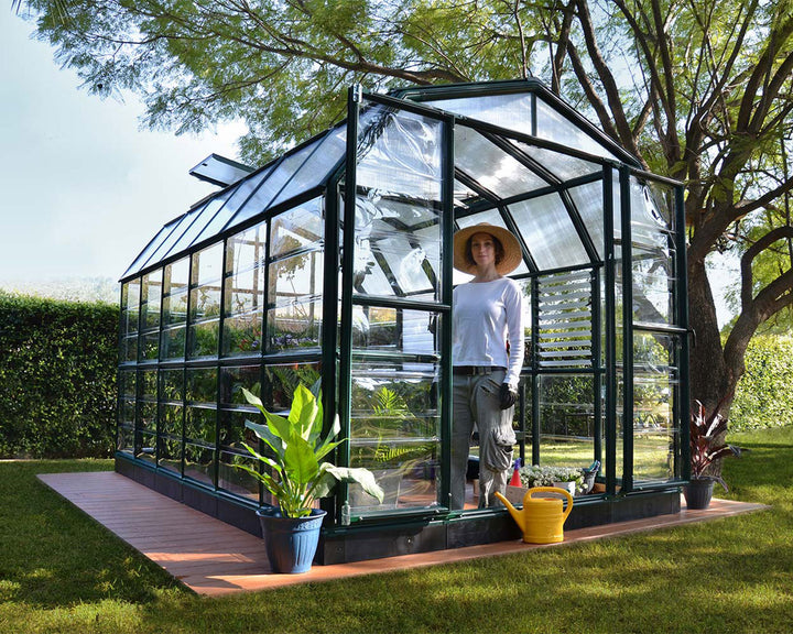 Prestige Greenhouse Kit in a real garden setting