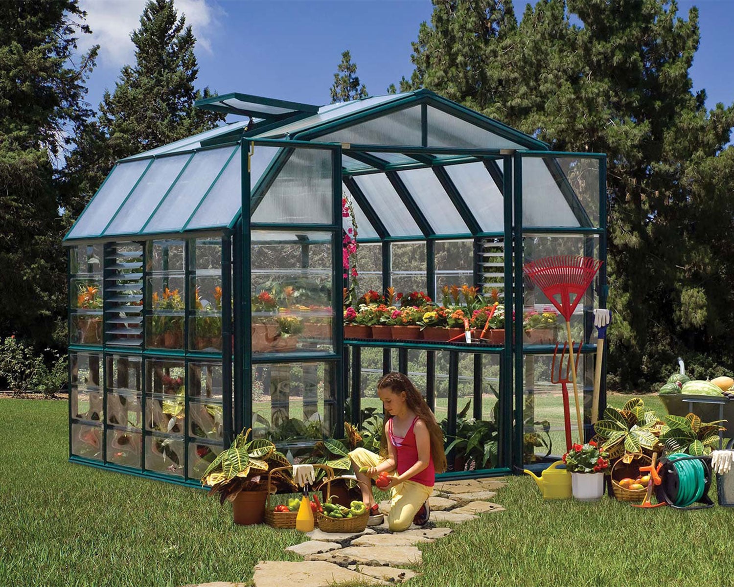 Prestige Greenhouse alternate garden angle