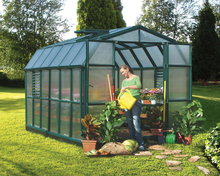 Prestige Greenhouse Kit interior with plants