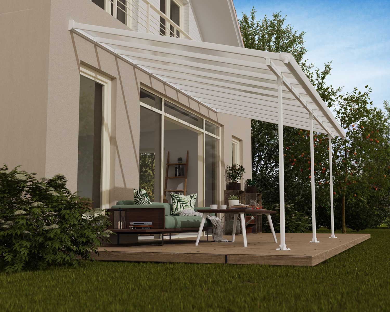 Feria Patio Cover by Canopia - mounted on house