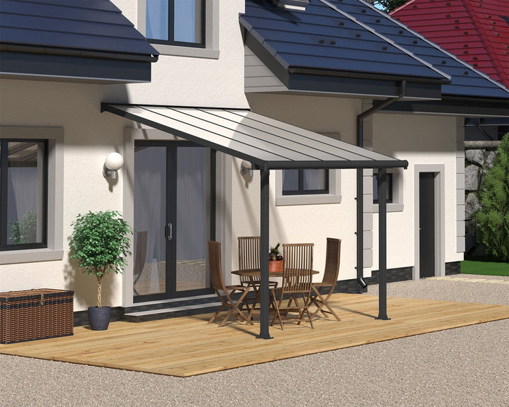 Olympia Patio Cover grey/clear installed
