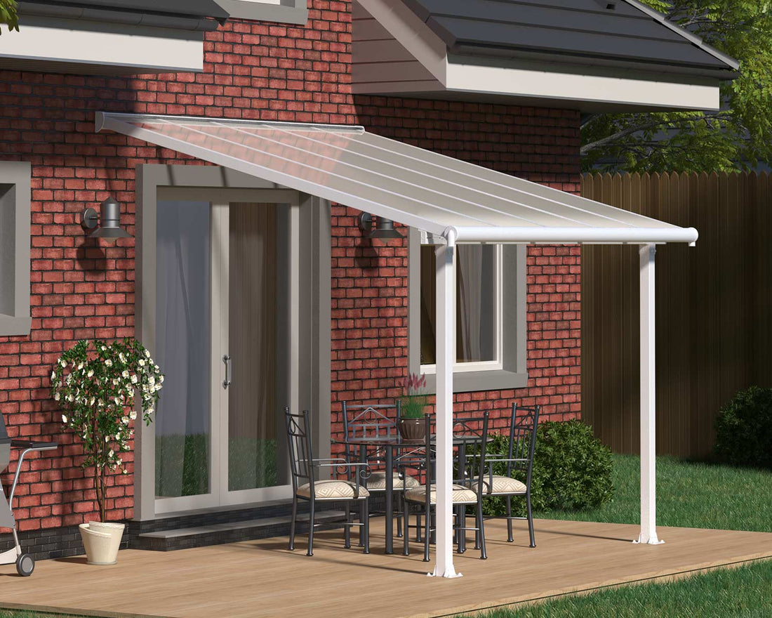 Olympia Patio Cover white/clear installed