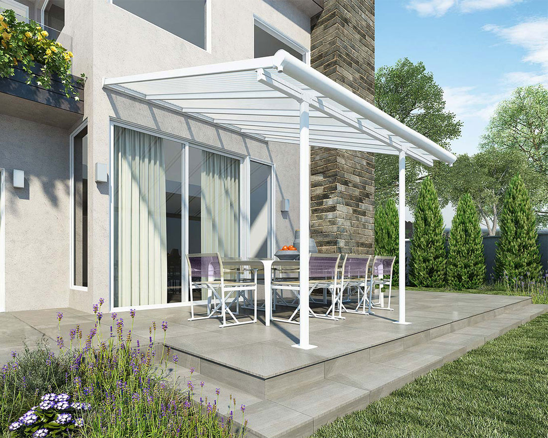 Sierra Patio Cover white/clear installed