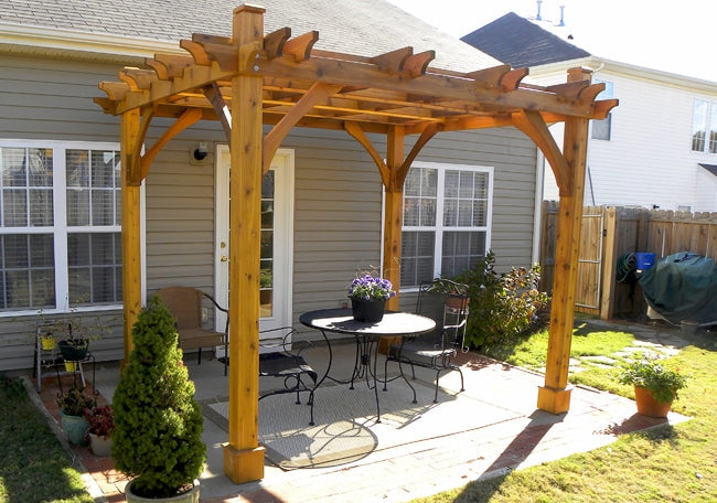 Cedar Pergola, 8x10 size, exterior view