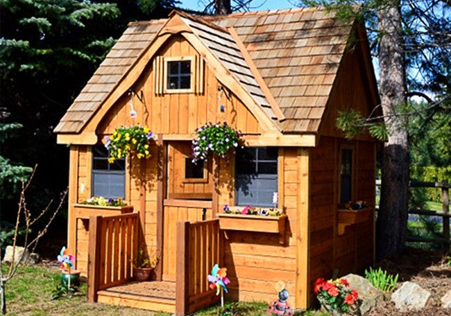 Lauren's Cottage 9x9 Cedar Playhouse, additional exterior view