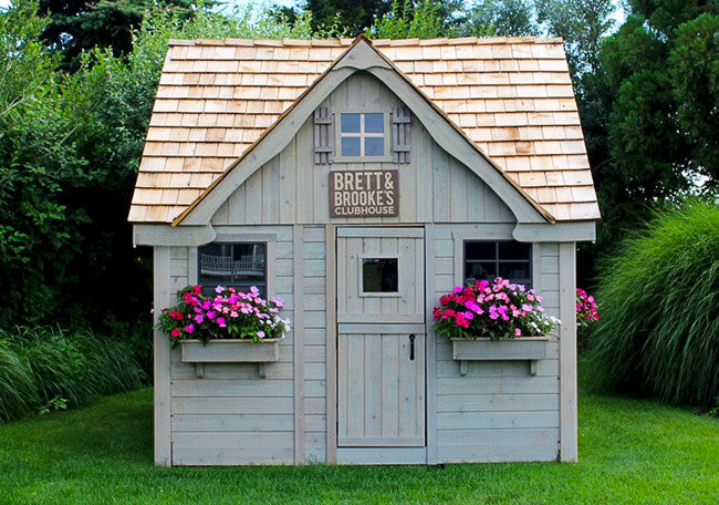 Lauren's Cottage Cedar Playhouse Dutch door detail