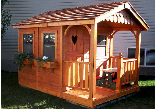OLT Sunflower 6x9 Cedar Playhouse, additional exterior view