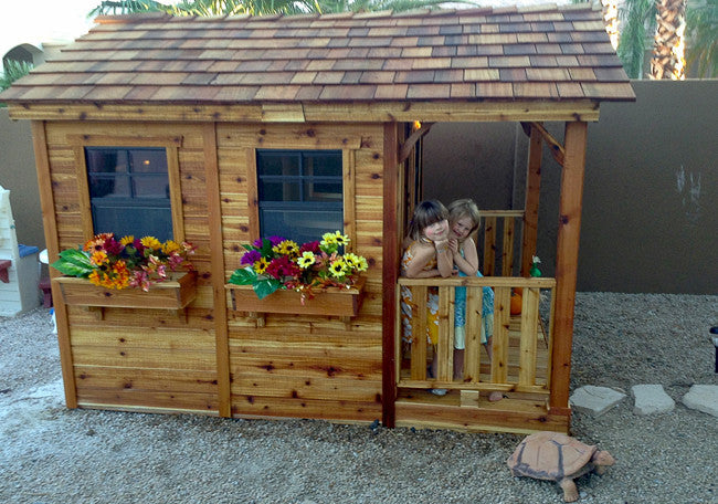 OLT Sunflower Cedar Playhouse porch decking detail