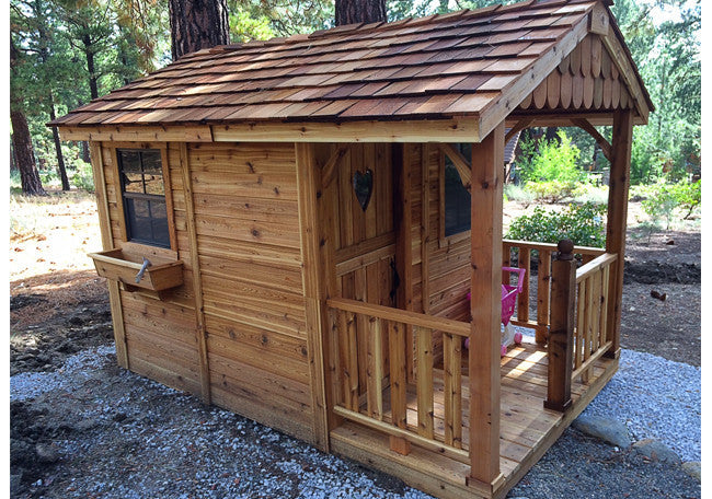 OLT Sunflower 6x9 Cedar Playhouse exterior view