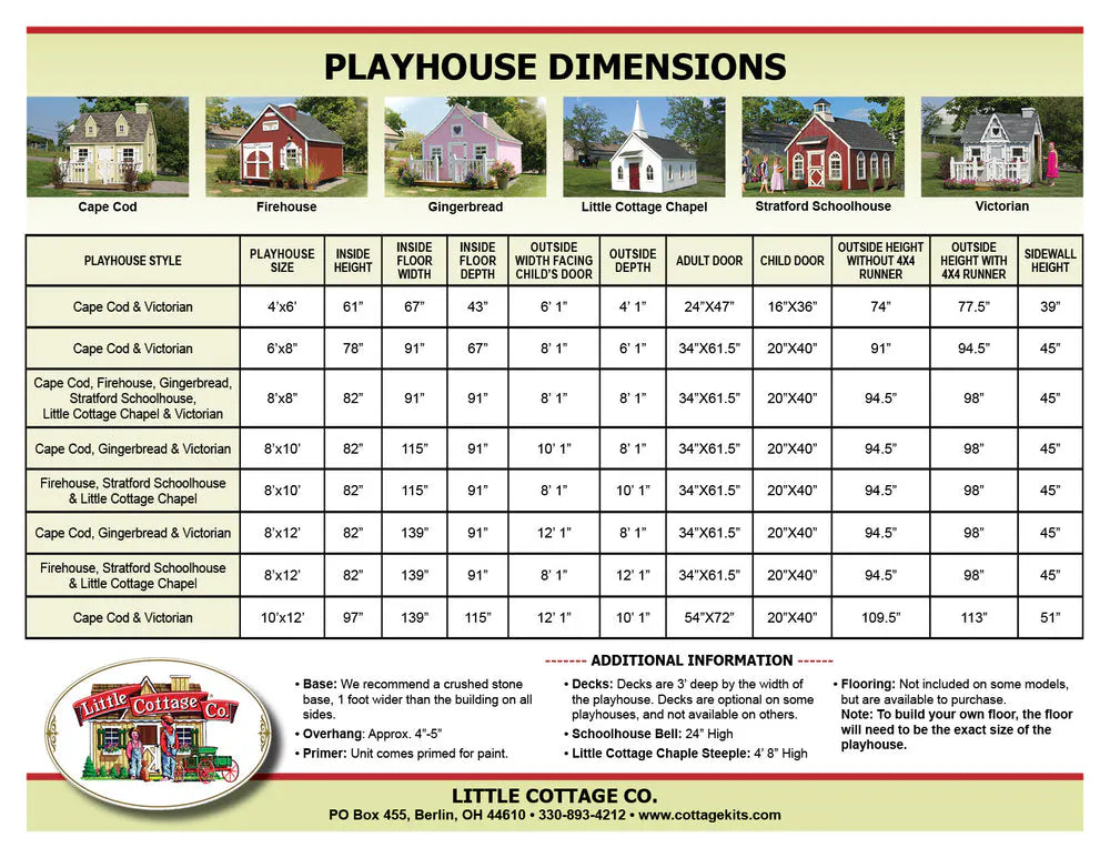 Stratford Schoolhouse Playhouse  by Little Cottage Co.