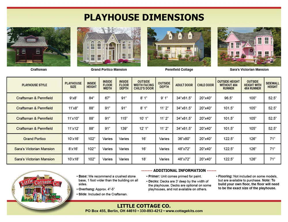Grand Portico Mansion Playhouse By Little Cottage CO.