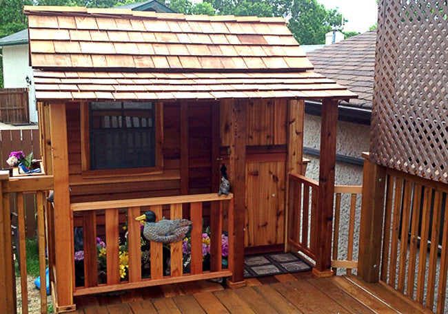 OLT Little Cedar 6x6 Playhouse Dutch door detail