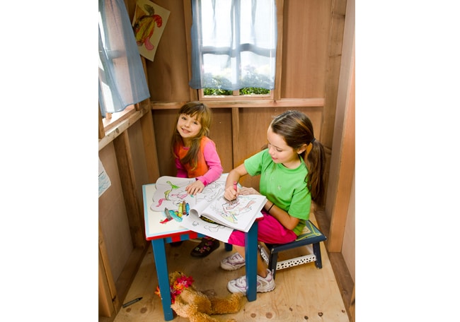 OLT 6x6 Elevated Cedar Playhouse Dutch door detail