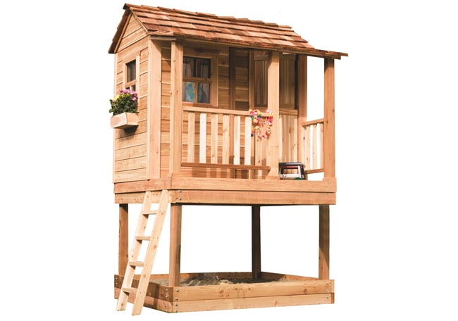OLT 6x6 Elevated Cedar Playhouse, additional exterior view