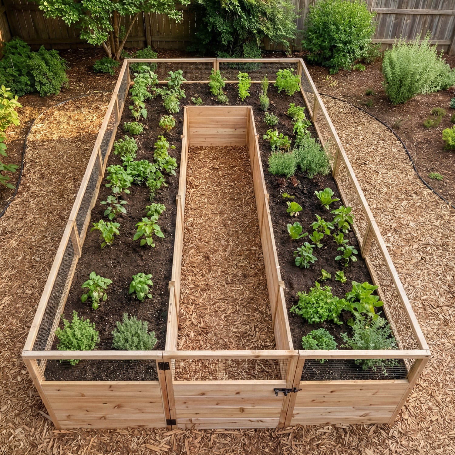8'x16' raised cedar garden bed gardening kit, additional view