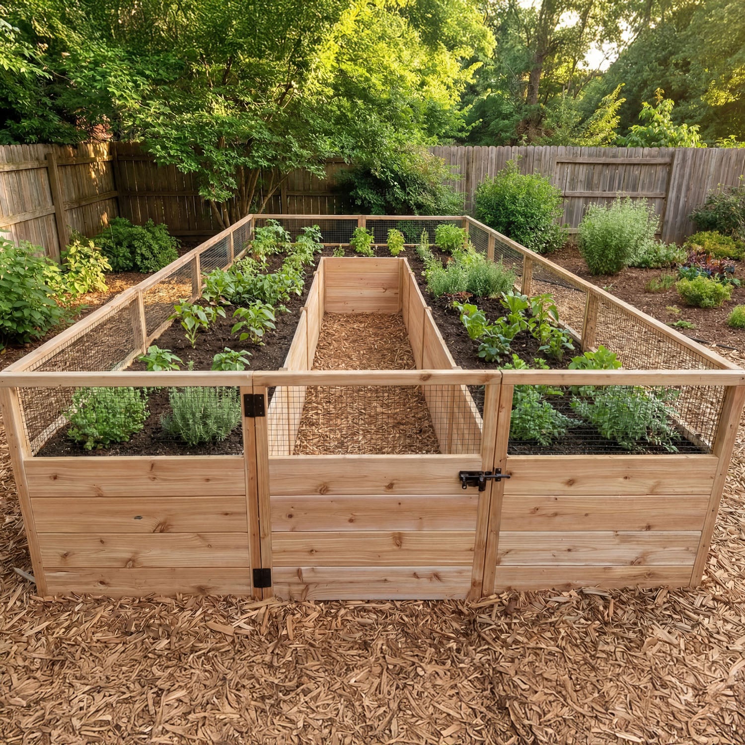8'x16' raised cedar garden bed gardening kit, additional view 2