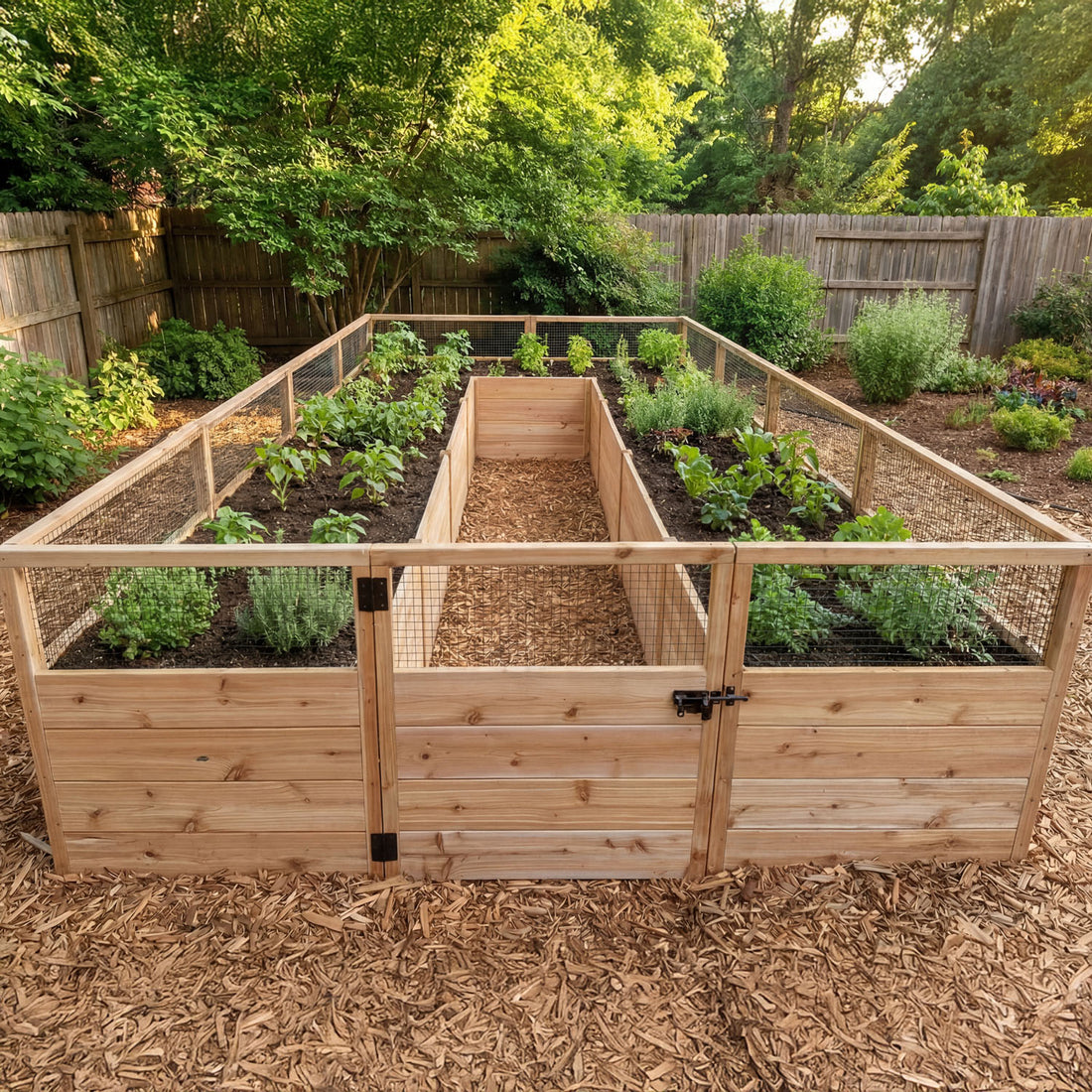 8'x16' raised cedar garden bed gardening kit, additional view 2