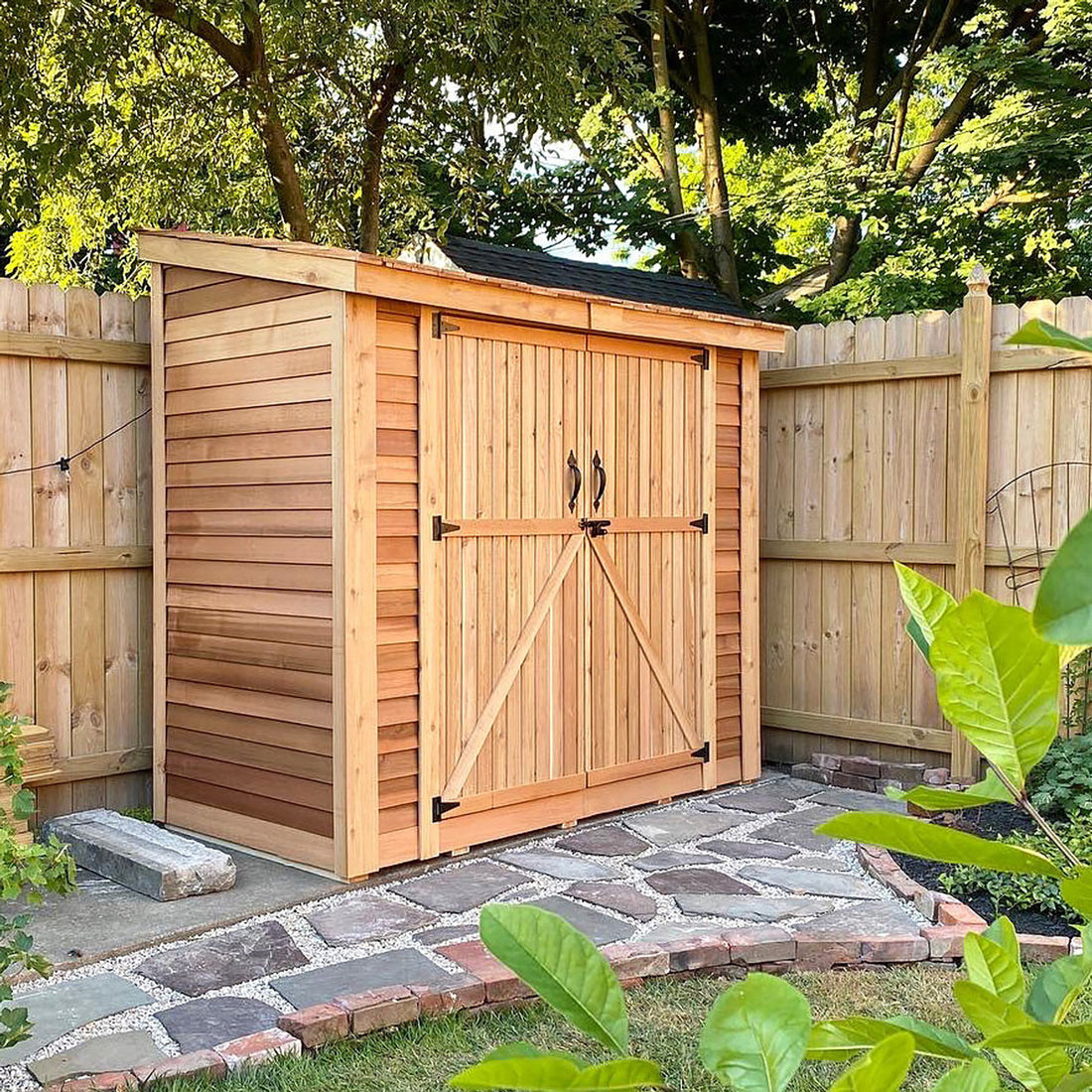 OLT SpaceSaver 8'x4' Double Door Cedar Shed