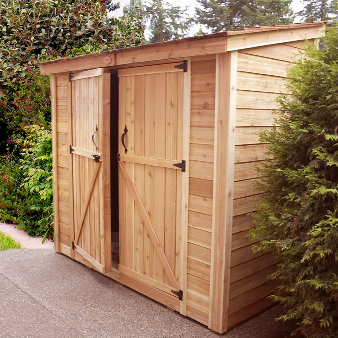 OLT SpaceSaver 8'x4' Double Door Cedar Shed