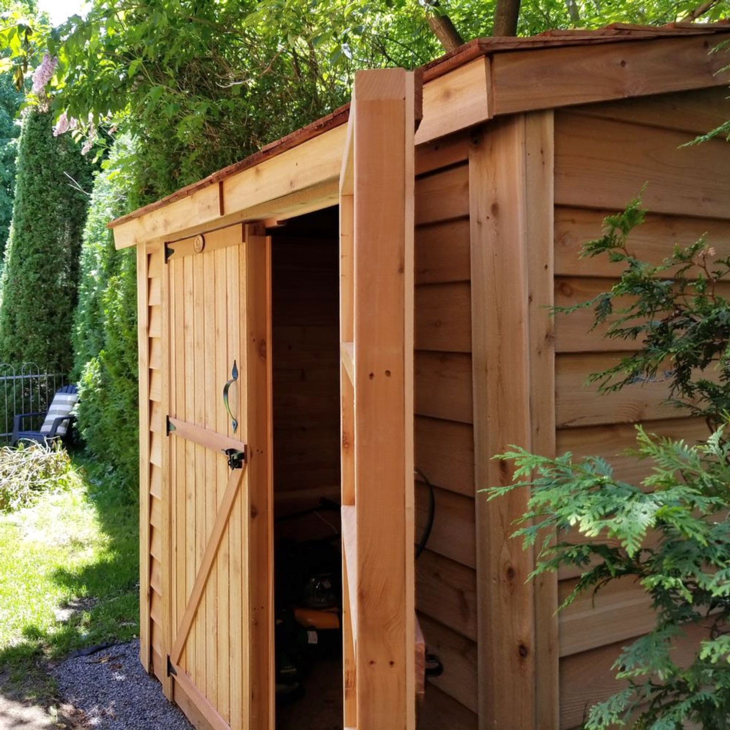 OLT SpaceSaver 8'x4' Double Door Cedar Shed