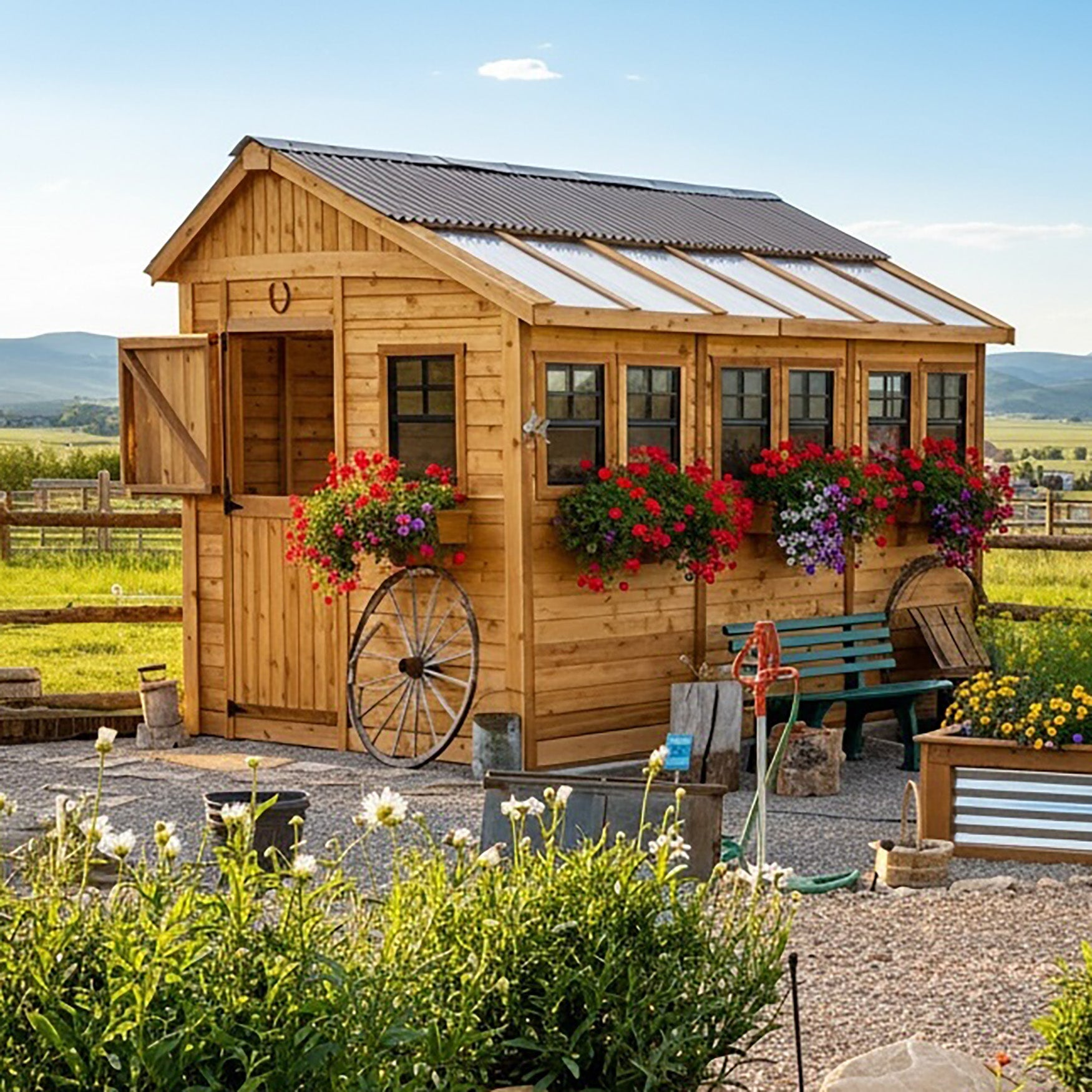 OLT Sunshed Garden Shed 8x12, rendering