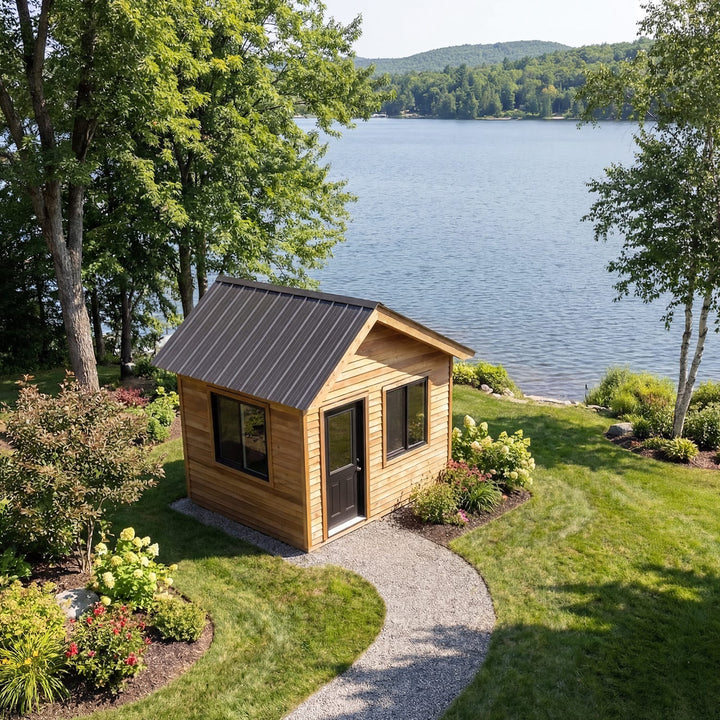 OLT Cedar Studio Garden Shed  - 12 X8 Modern Outdoor Office