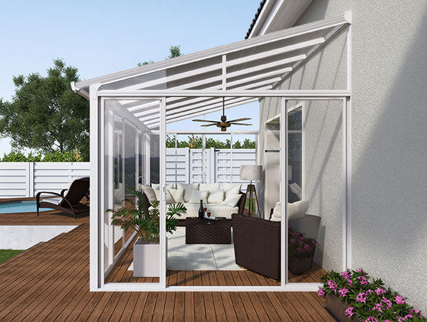 San Remo Sun Room, white finish, side view