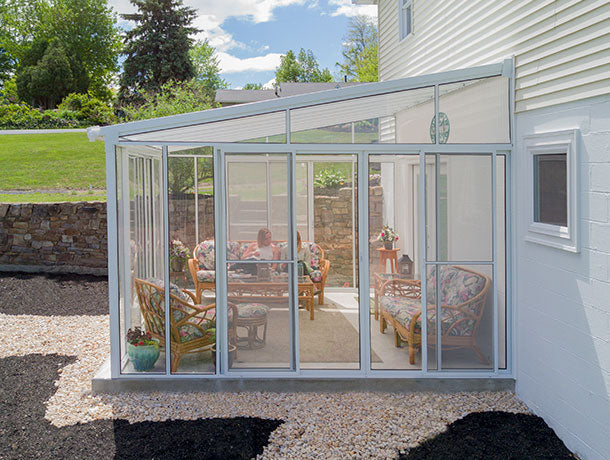 San Remo Sun Room, white finish, additional exterior view
