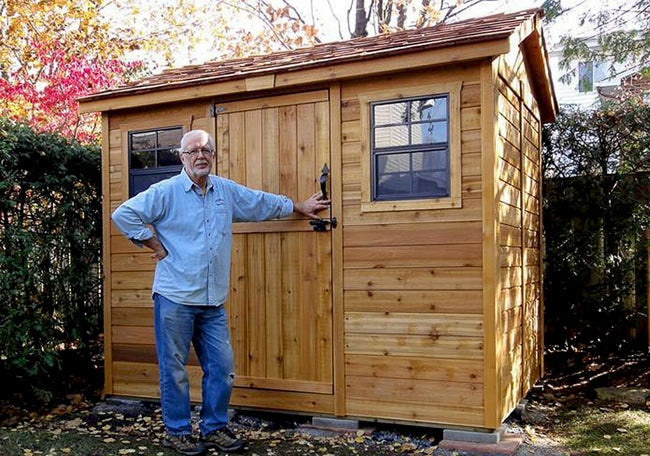OLT Cabana Cedar Garden Shed Dutch door detail