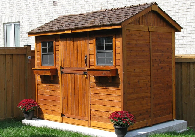 OLT Cabana Cedar Garden Shed isolated product view