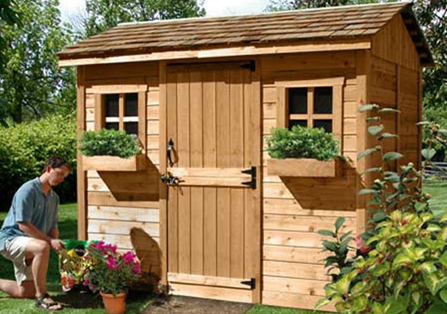 OLT Cabana Cedar Garden Shed, additional view
