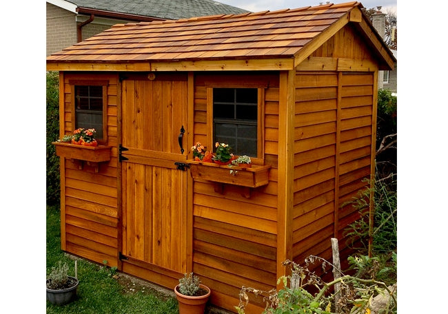 OLT Cabana Cedar Garden Shed window detail