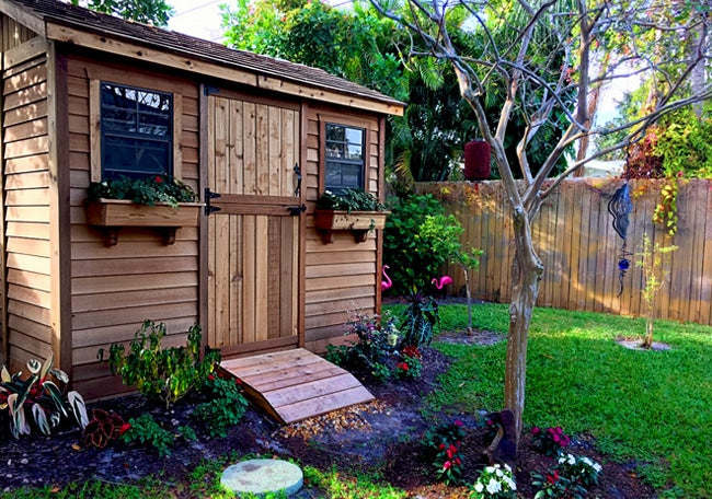 OLT Cabana 9x6 Cedar Garden Shed, additional exterior view