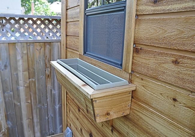 OLT Penthouse Cedar Garden Shed French doors detail