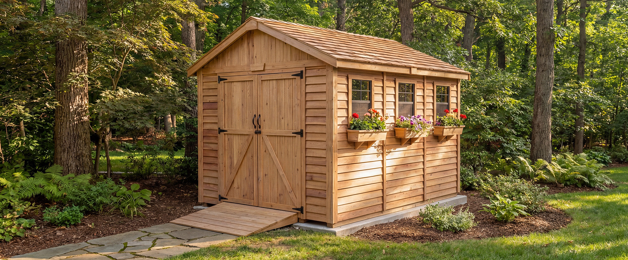 OLT Space Maker 8x12 Cedar Shed, product detail view 2