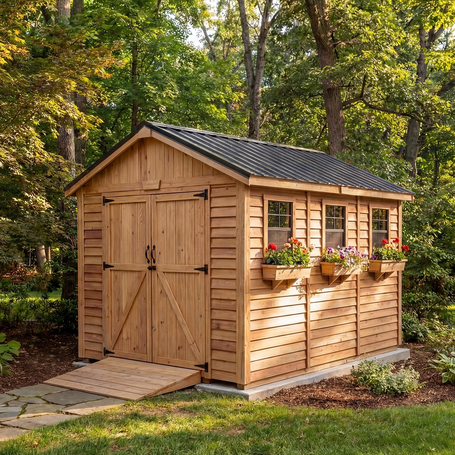 OLT Space Maker 8x12 Cedar Shed, product detail view
