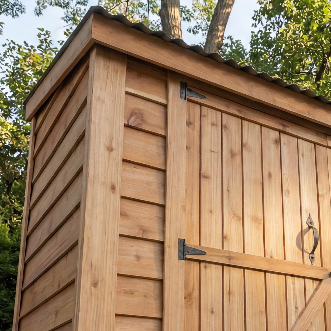 OLT SpaceSaver 8'x4' Double Door Cedar Shed