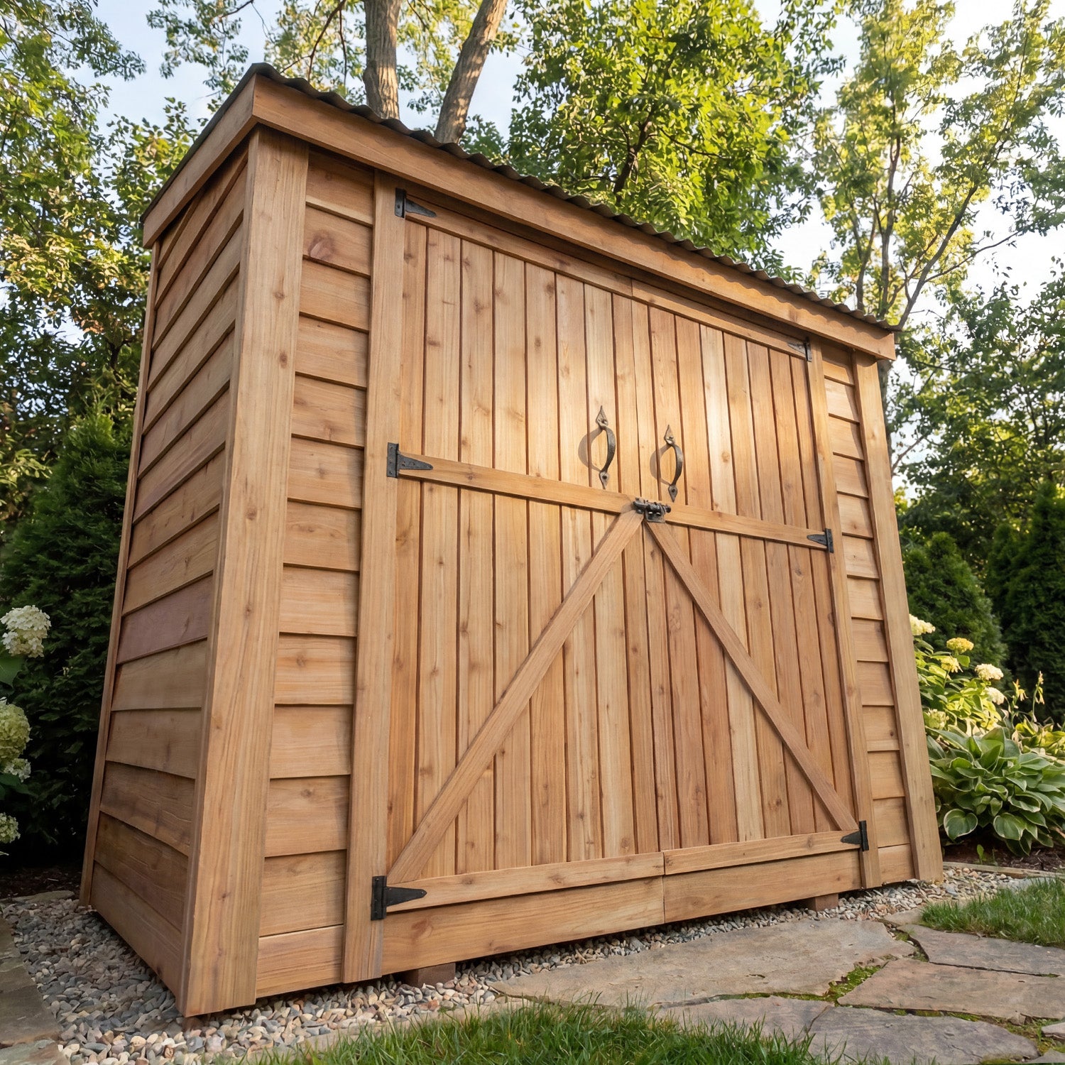 OLT SpaceSaver 8'x4' Double Door Cedar Shed