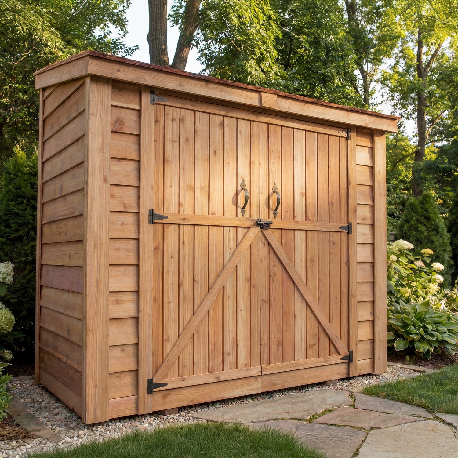 OLT SpaceSaver 8'x4' Double Door Cedar Shed