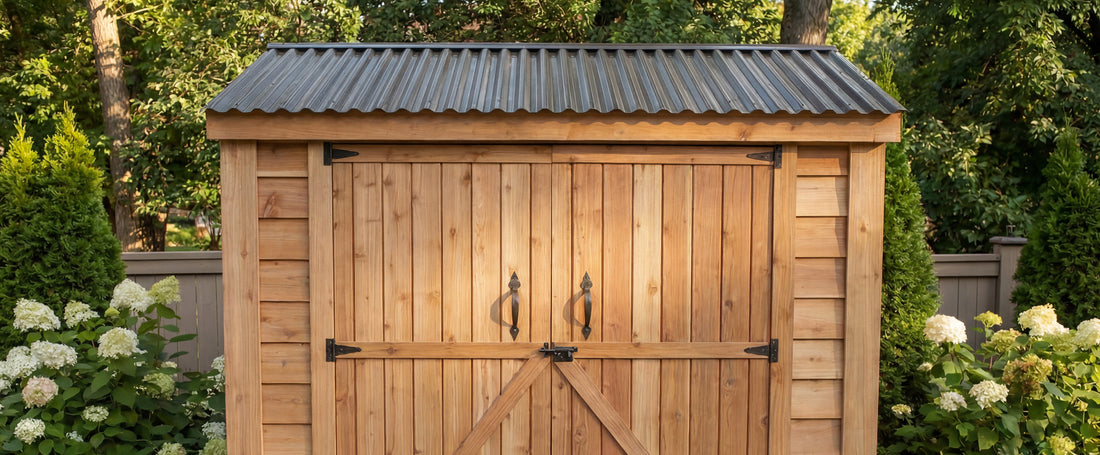 OLT SpaceSaver 8'x4' Double Door Cedar Shed