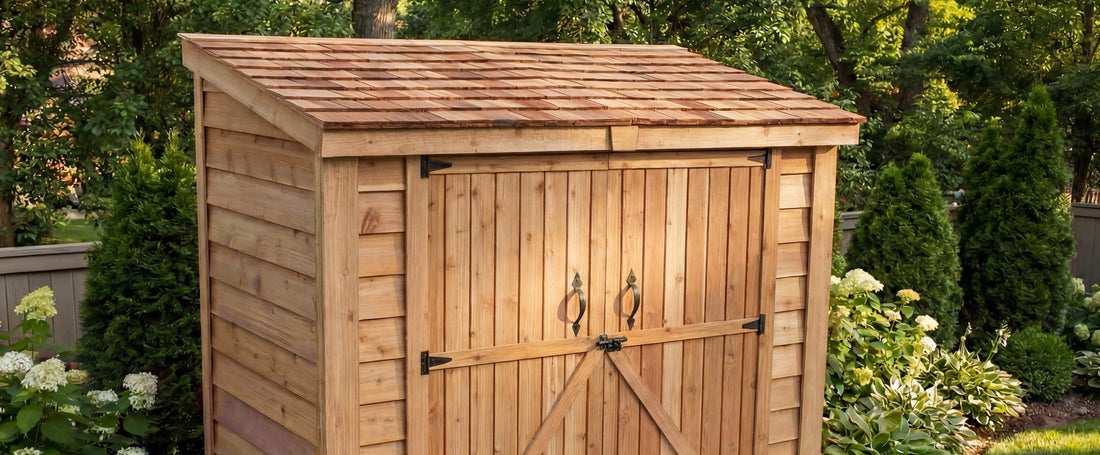 OLT SpaceSaver 8'x4' Double Door Cedar Shed