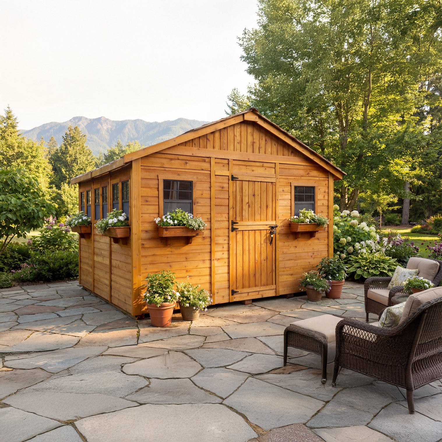 OLT Sunshed Garden Shed 12x12, additional exterior view 2