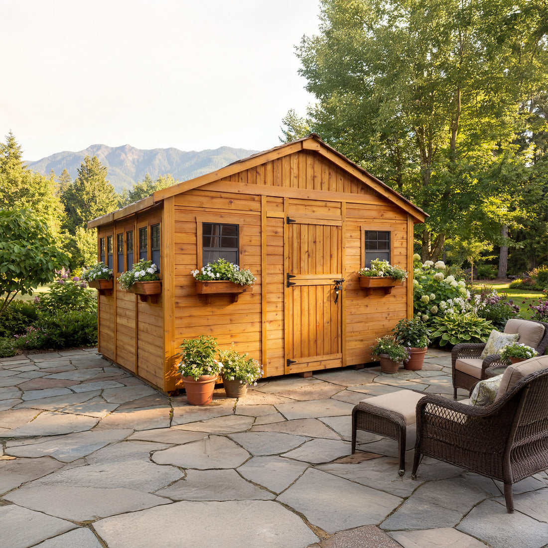 OLT Sunshed Garden Shed 12x12, additional exterior view 2