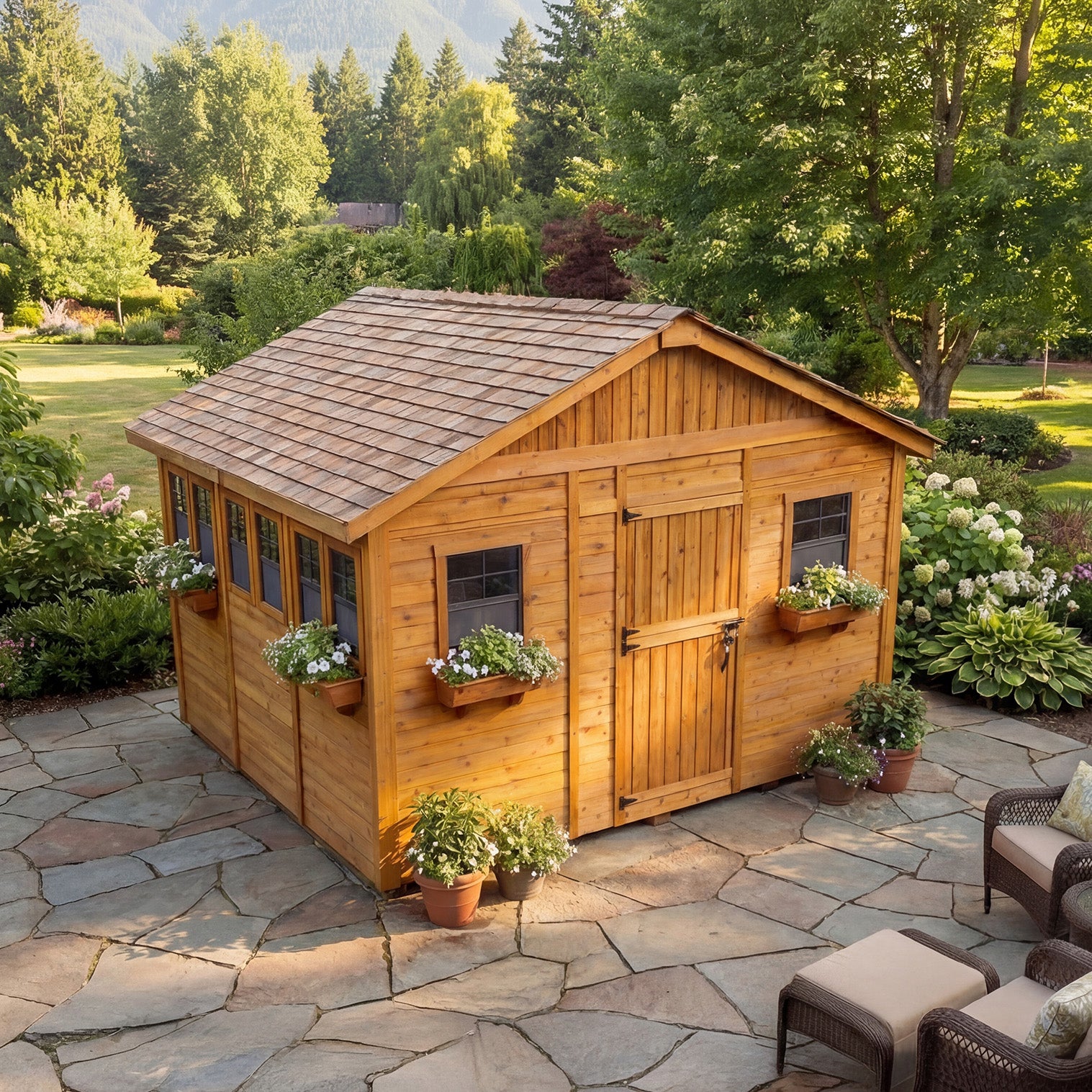 OLT Sunshed Garden Shed 12x12, additional exterior view 3